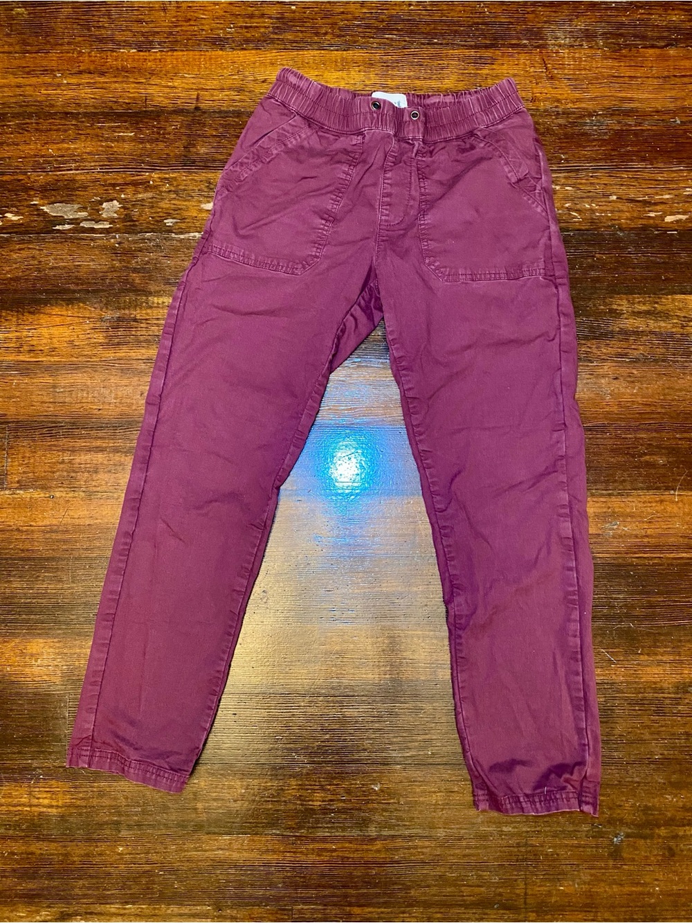 VGUC pact Organic Cotton Casual Elastic Waist Burgundy Pants